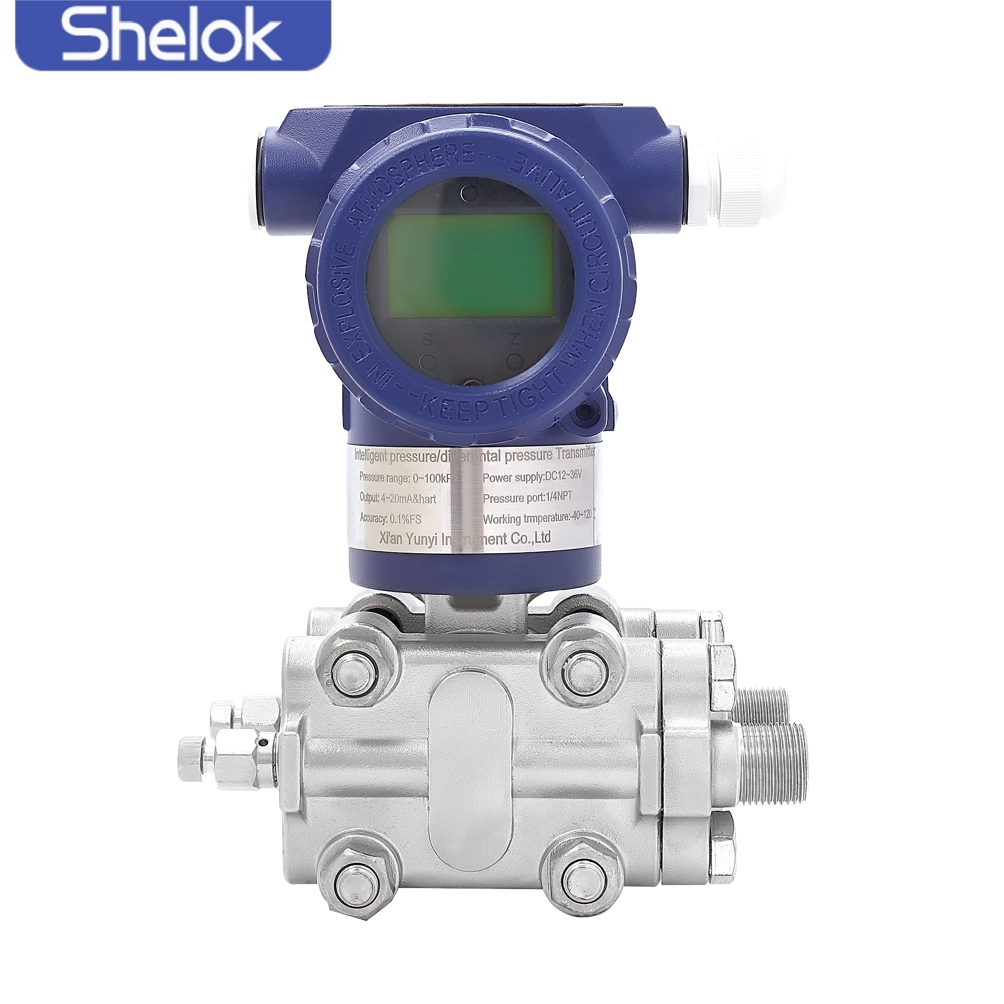Shelok capacitivemonocrystalline silicon differential pressure sensor